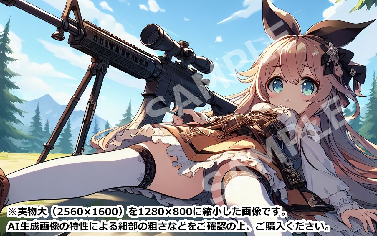 萌え系美少女ファンタジーイラスト素材集「スナイパー」 - サンプル画像 5