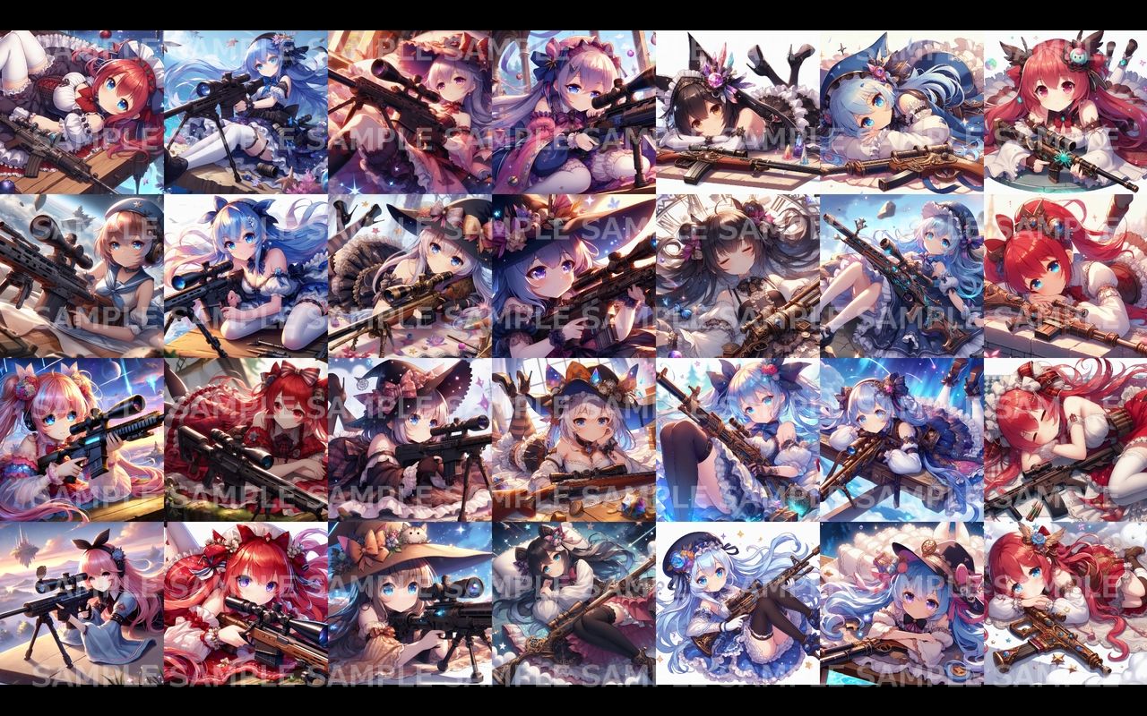 萌え系美少女ファンタジーイラスト素材集「スナイパー」 - サンプル画像 7