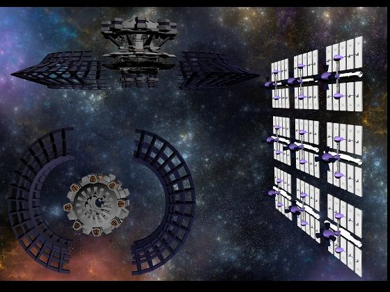 転移ゲートラプンツェルとソーラーパネル2種クリップスタジオ用3Dオブジェクト - サンプル画像 3