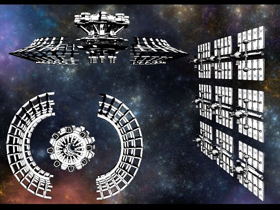 転移ゲートラプンツェルとソーラーパネル2種クリップスタジオ用3Dオブジェクト - サンプル画像 4