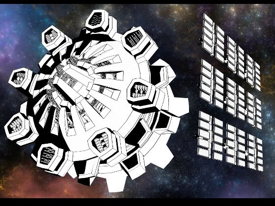 転移ゲートラプンツェルとソーラーパネル2種クリップスタジオ用3Dオブジェクト - サンプル画像 6