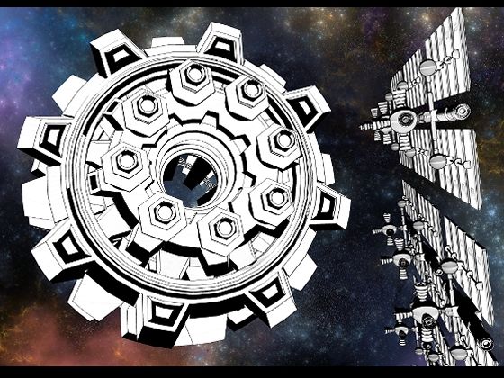 転移ゲートラプンツェルとソーラーパネル2種クリップスタジオ用3Dオブジェクト - サンプル画像 8