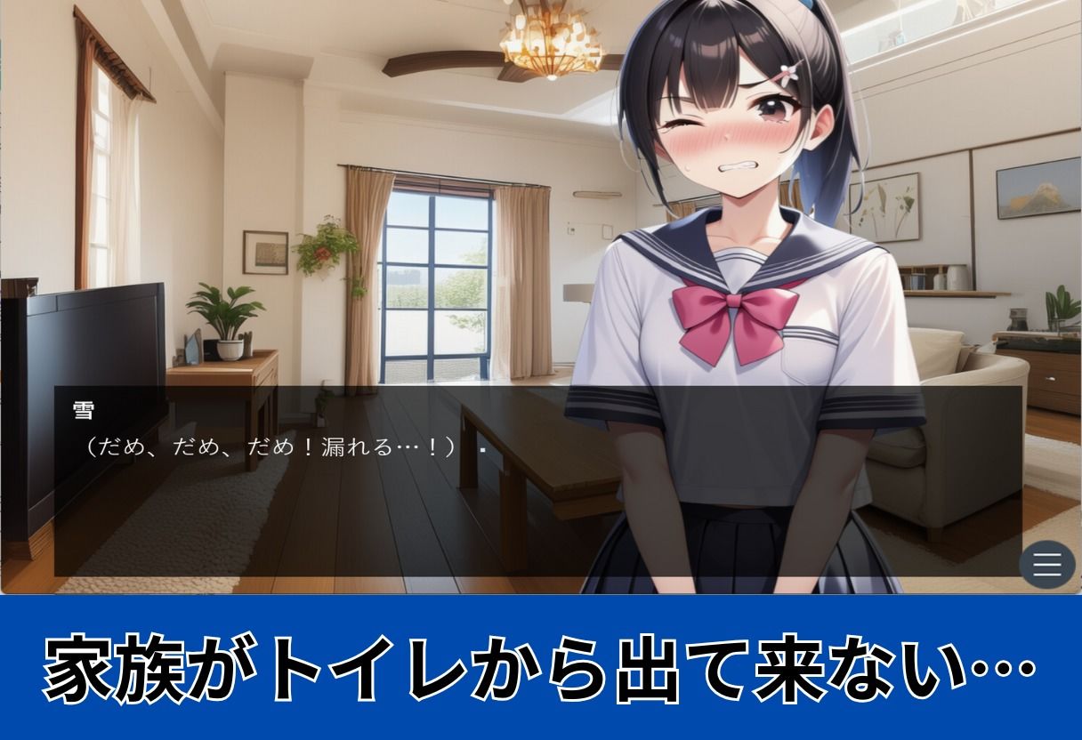 【おしがま】姉妹でおしっこ！〜野ション/お風呂/トイレで放尿するJK〜 - サンプル画像 3