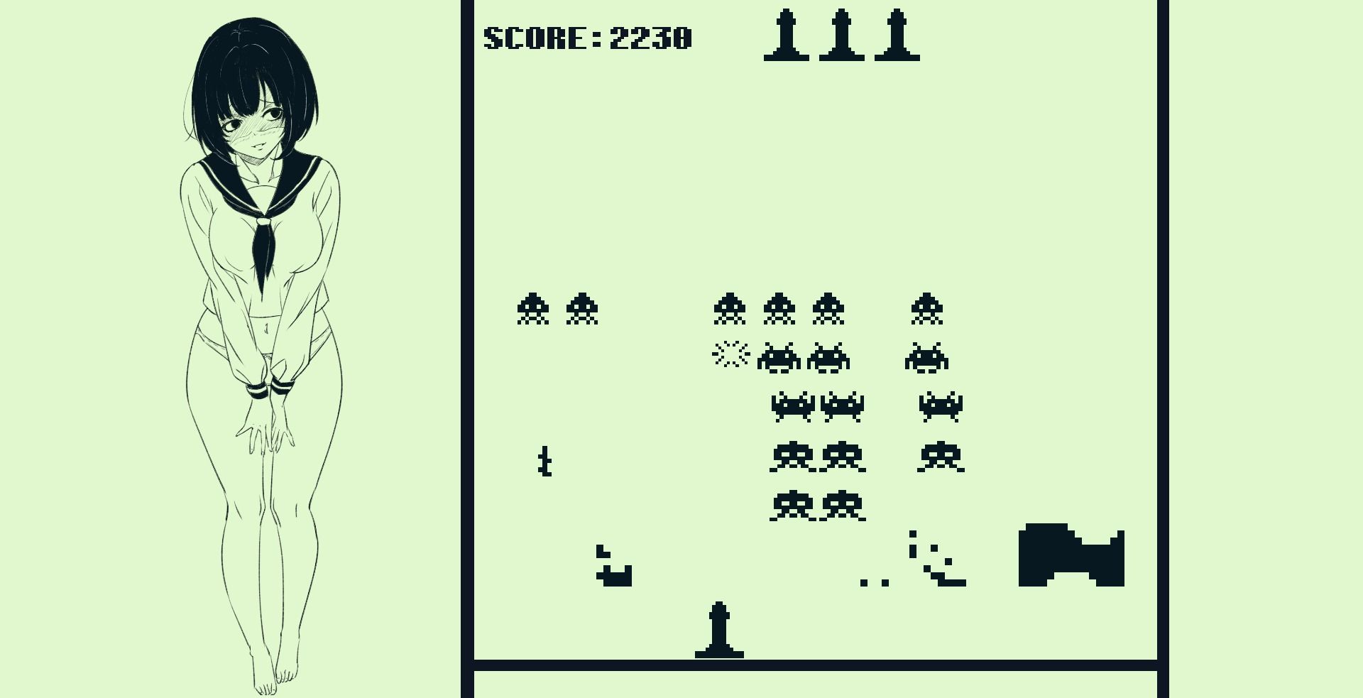 脱衣ンベーダーゲーム - サンプル画像 3