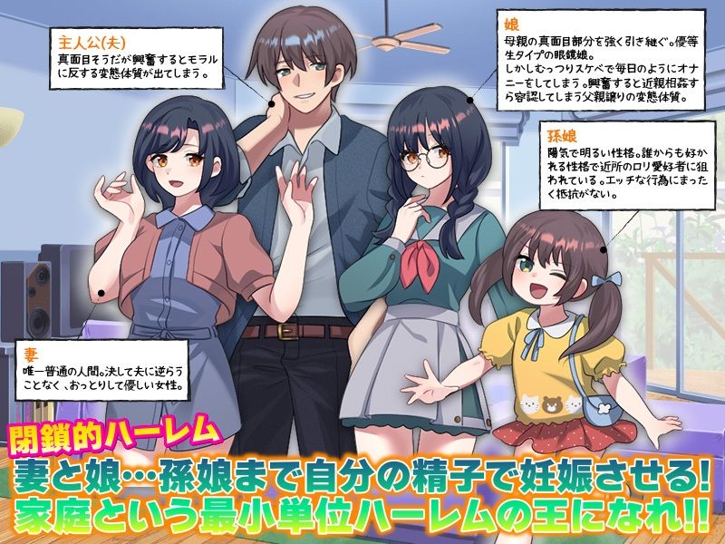 俺の妊娠家系図  妻と娘…孫娘まで俺の精子で妊娠させる！ - サンプル画像 1