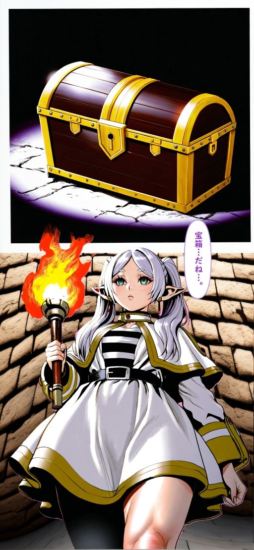 【ボイスコミック風】エルフの魔法使いの思いがけない試練 - サンプル画像 1