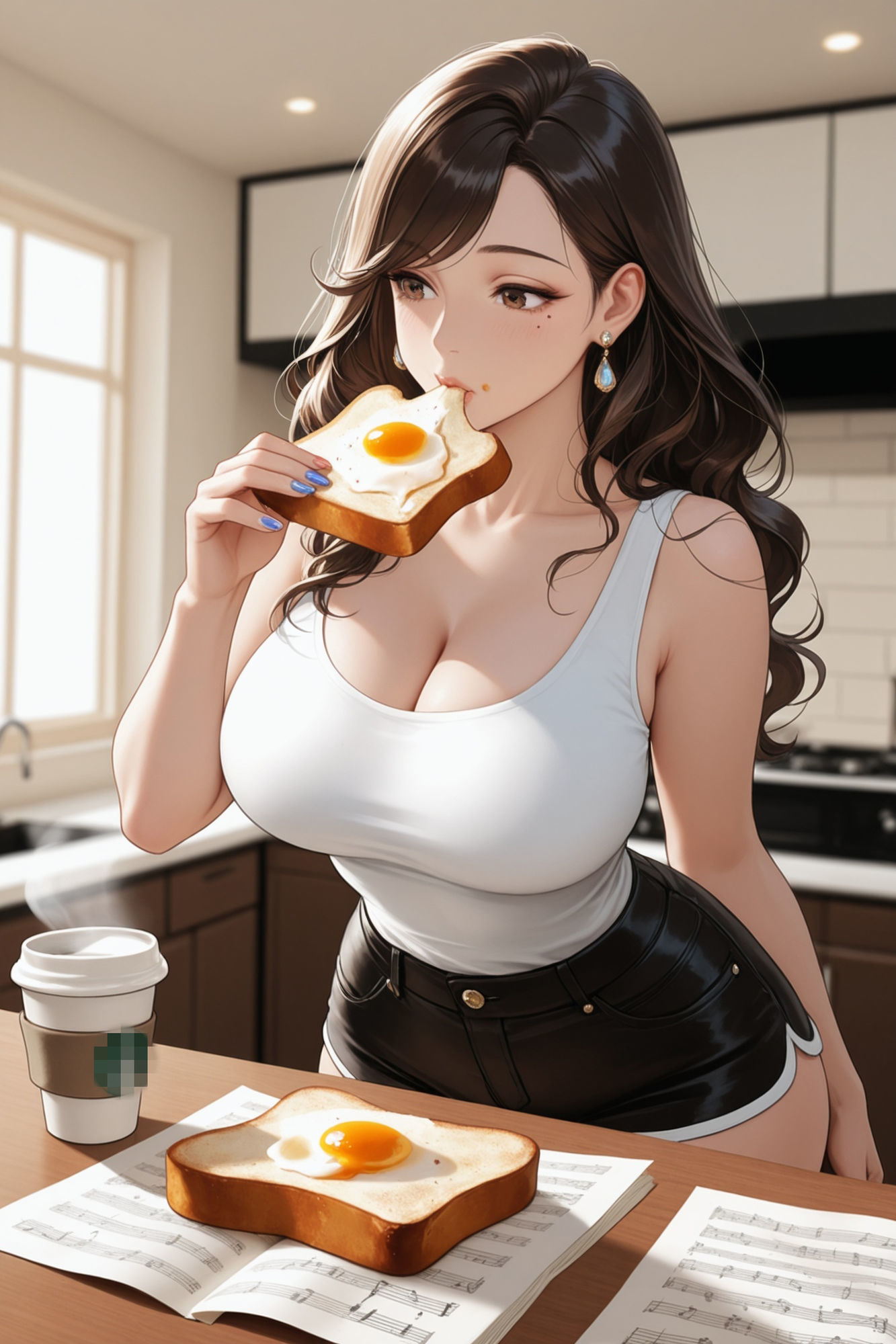 ビジュアルノベル（観賞用フォトストーリー）29歳ピアノ講師（副業キャバ嬢）結衣の日常 - サンプル画像 2