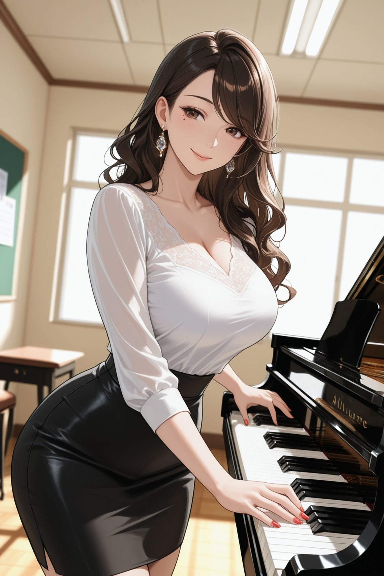 ビジュアルノベル（観賞用フォトストーリー）29歳ピアノ講師（副業キャバ嬢）結衣の日常 - サンプル画像 3