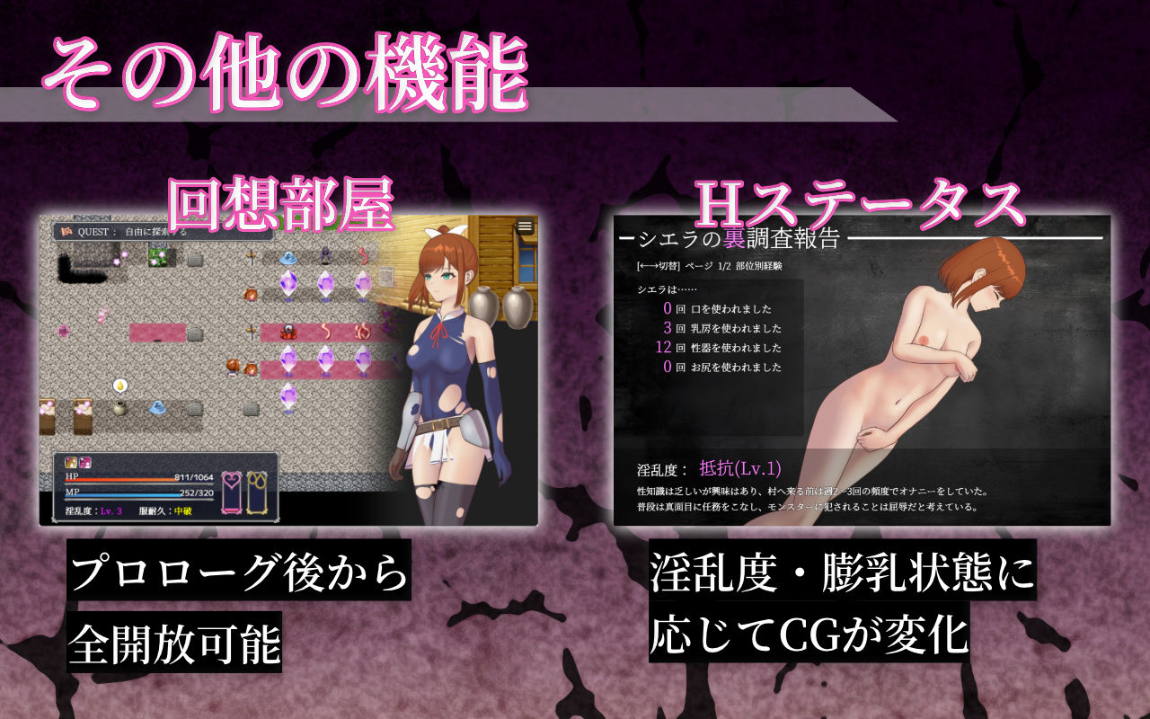 シエラの淫らな異変調査 -女剣士はソロでイク- - サンプル画像 6