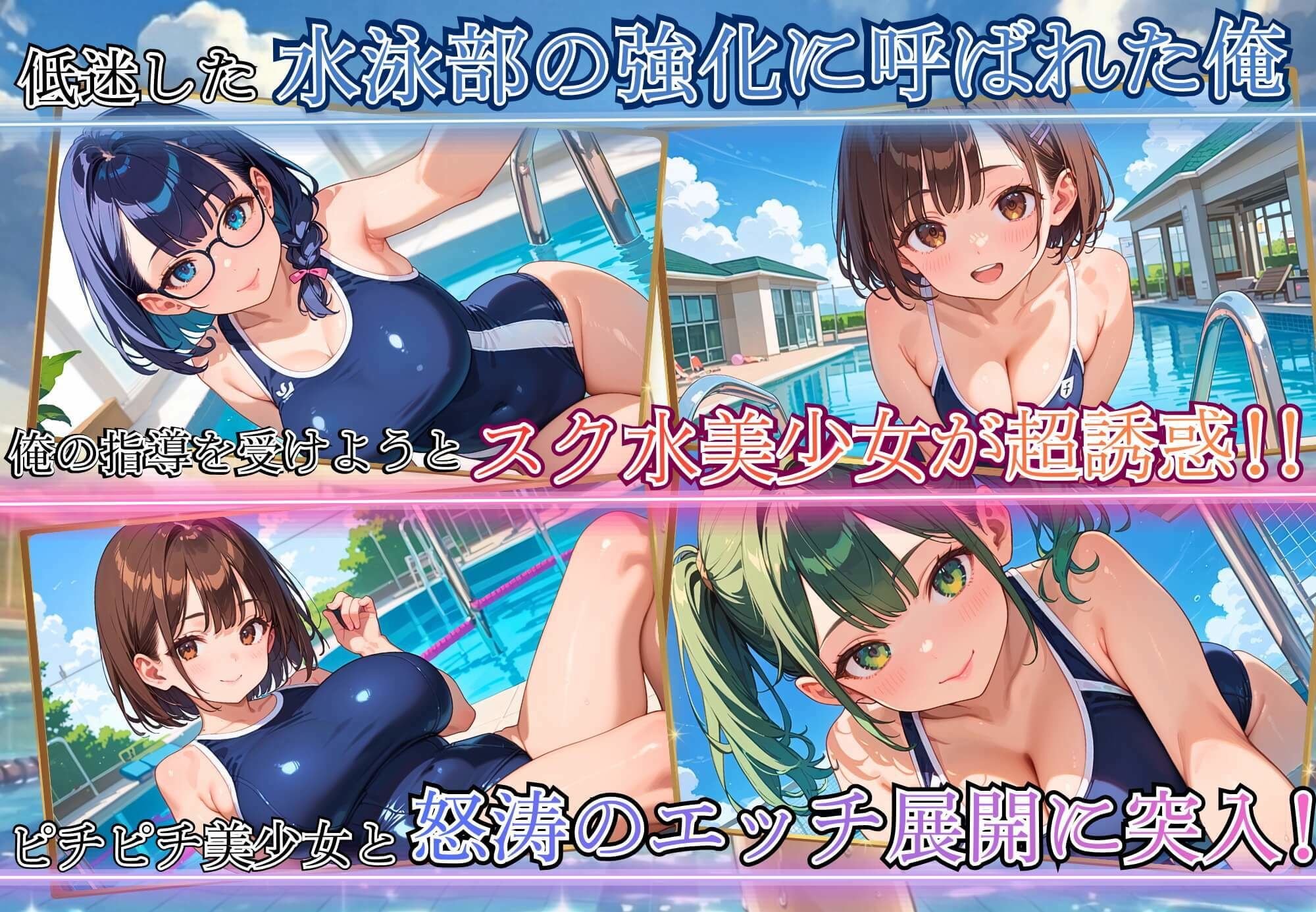 スク水少女は、誘惑する〜全国を目指すためなら、手段なんて選びません！〜【ボイス付き★】 - サンプル画像 3