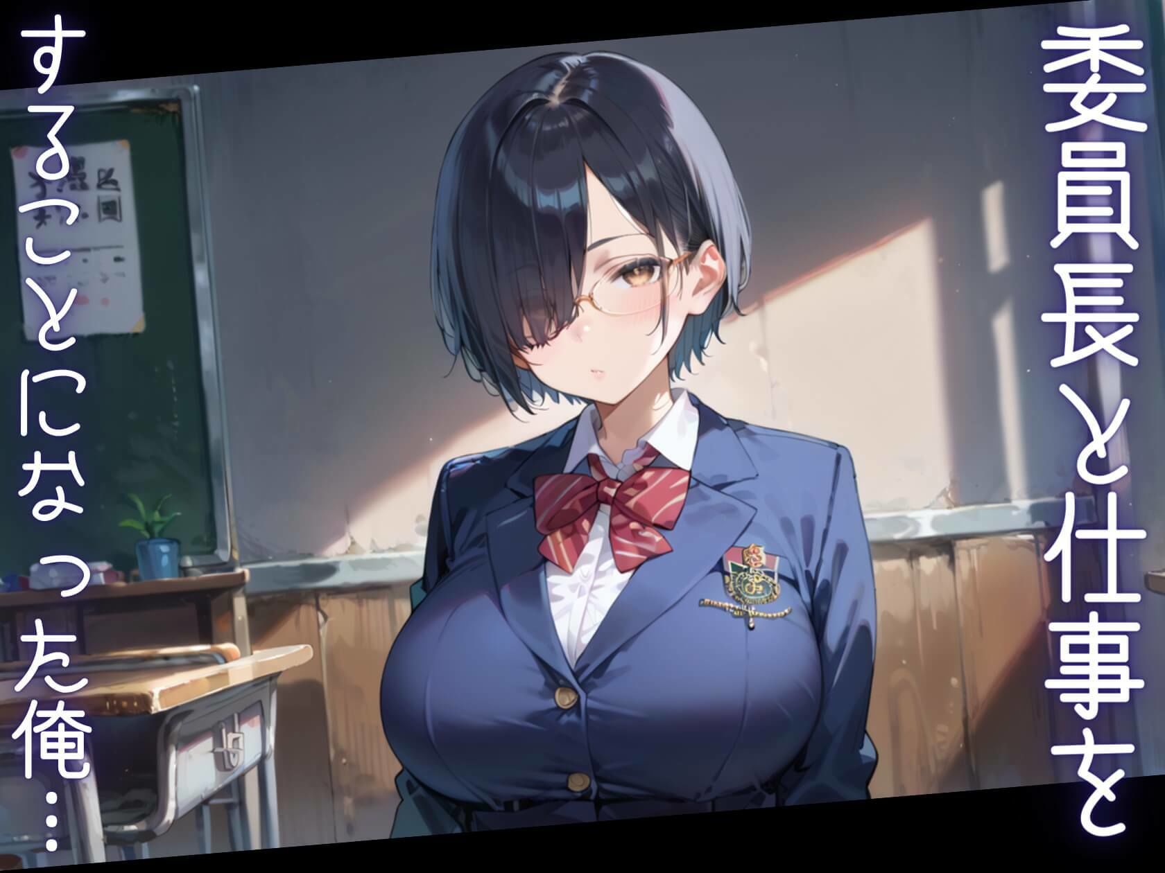 地味委員長は実はエッチでした！ - サンプル画像 1