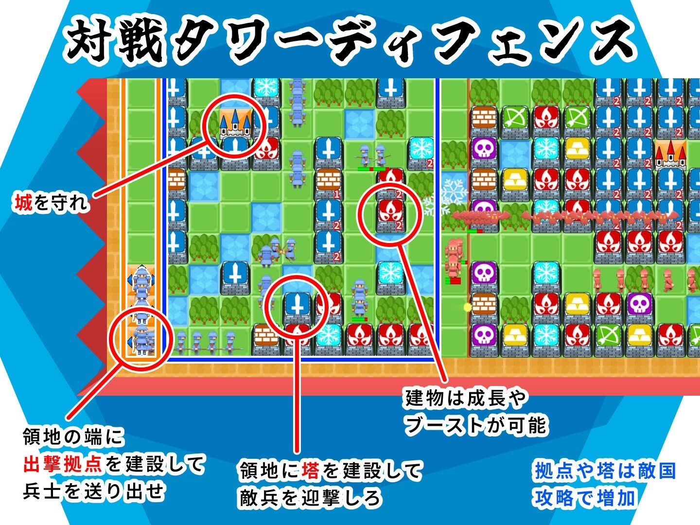 対戦国盗りタワーディフェンス  サンバーグ島の統一 - サンプル画像 2