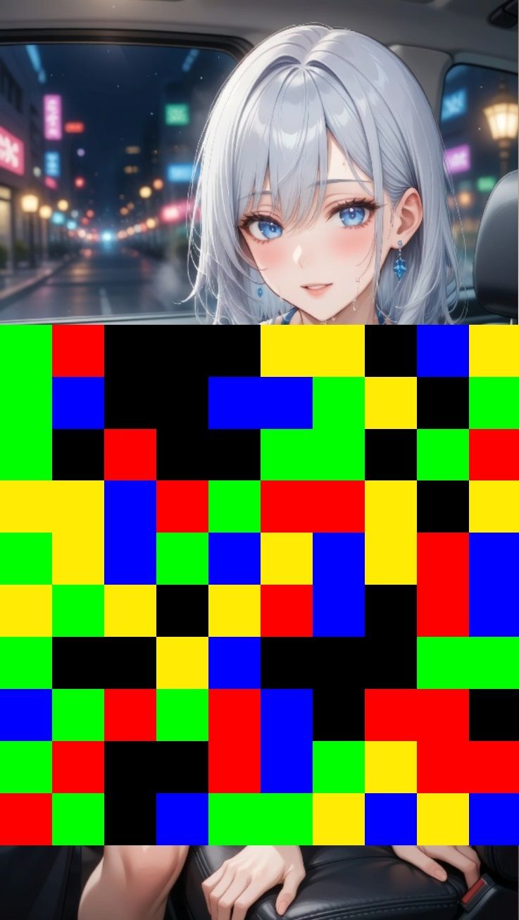 【 シームレス動画・着エロに特化！】もざ消し！ パート2 〜モザイク風ブロックをなぞって消す爽快パズルゲーム〜 - サンプル画像 4