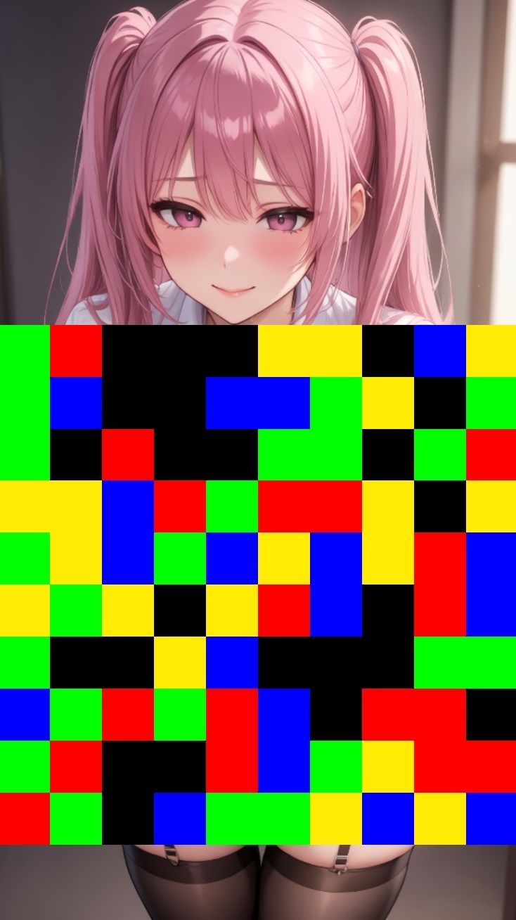 【 シームレス動画・着エロに特化！】もざ消し！ パート2 〜モザイク風ブロックをなぞって消す爽快パズルゲーム〜 - サンプル画像 5