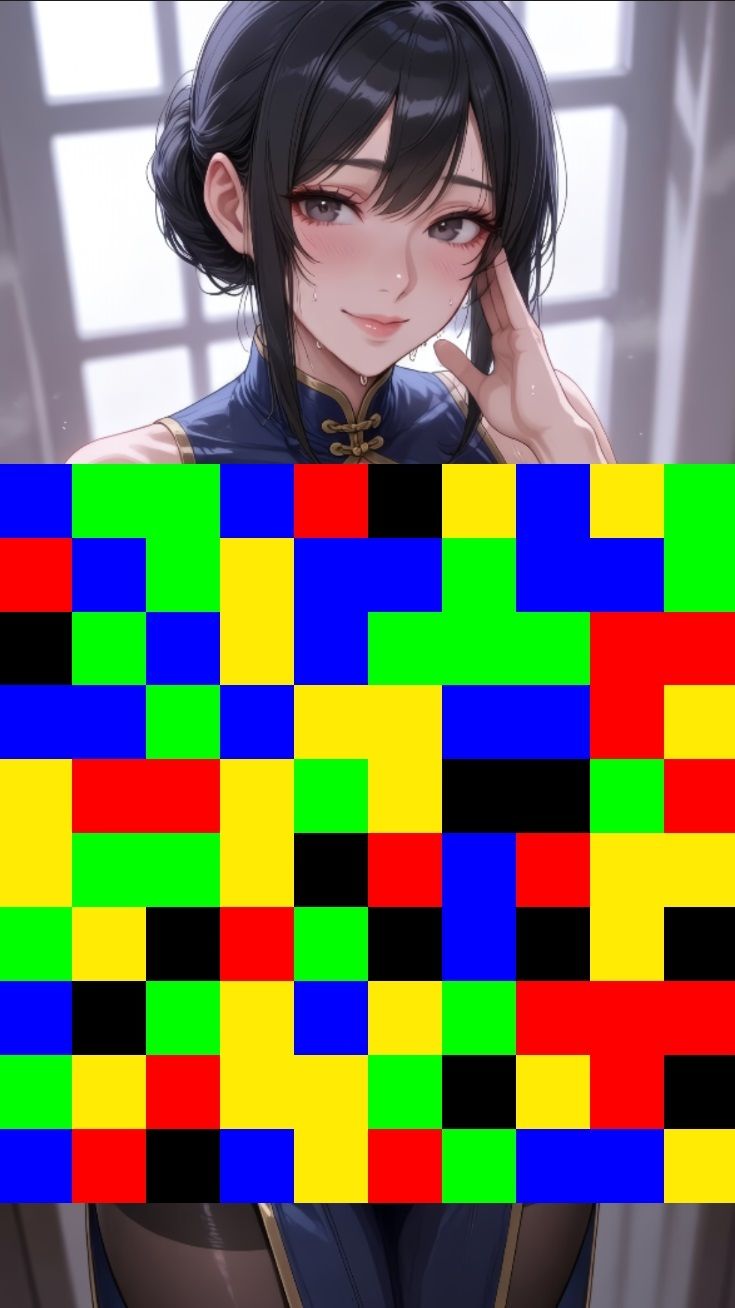 【 シームレス動画・着エロに特化！】もざ消し！ パート2 〜モザイク風ブロックをなぞって消す爽快パズルゲーム〜 - サンプル画像 9