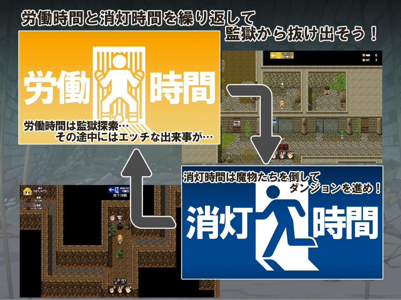 監獄脱出サバイバルRPG〜おいものじかん〜 - サンプル画像 6