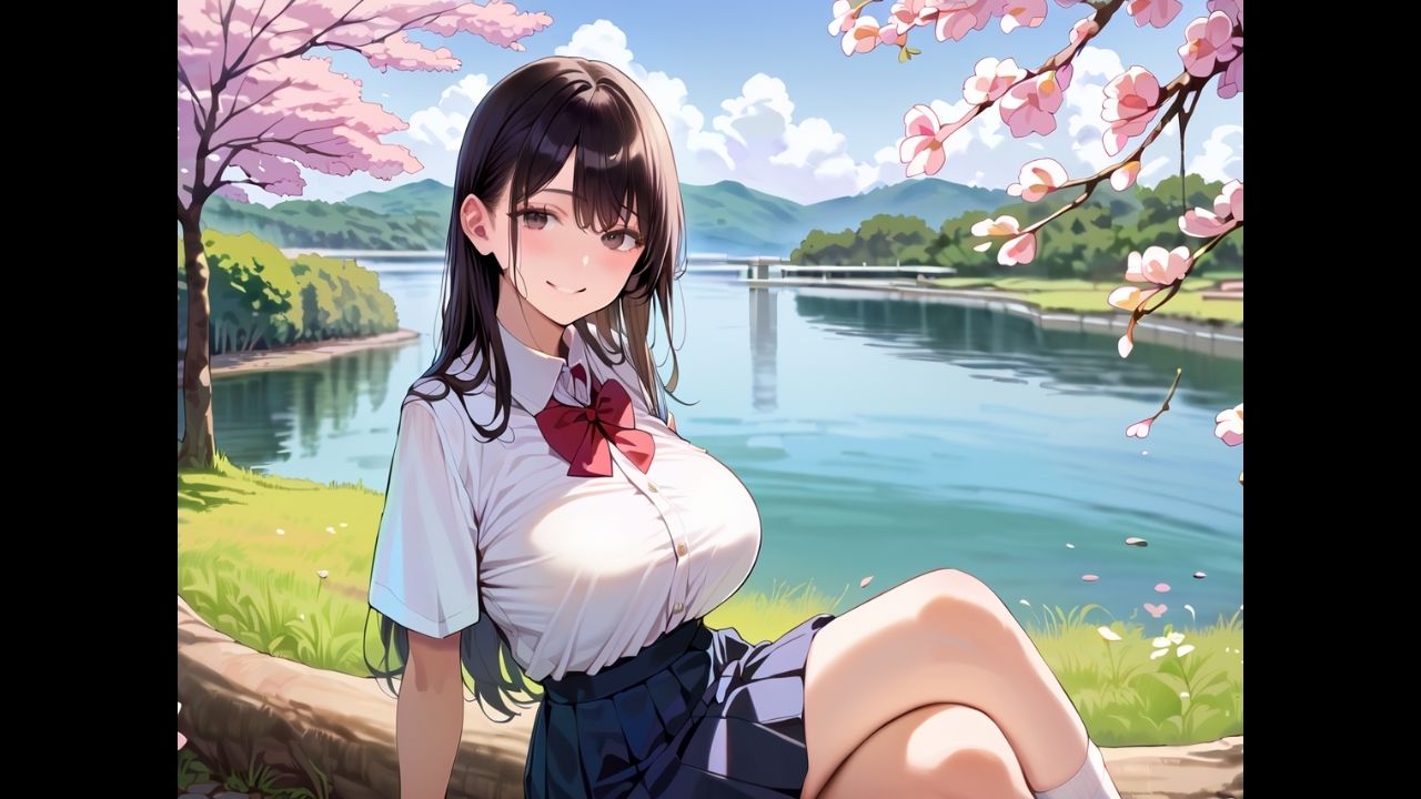 爆乳●K中出し修学旅行！〜春の野外H編〜 - サンプル画像 2