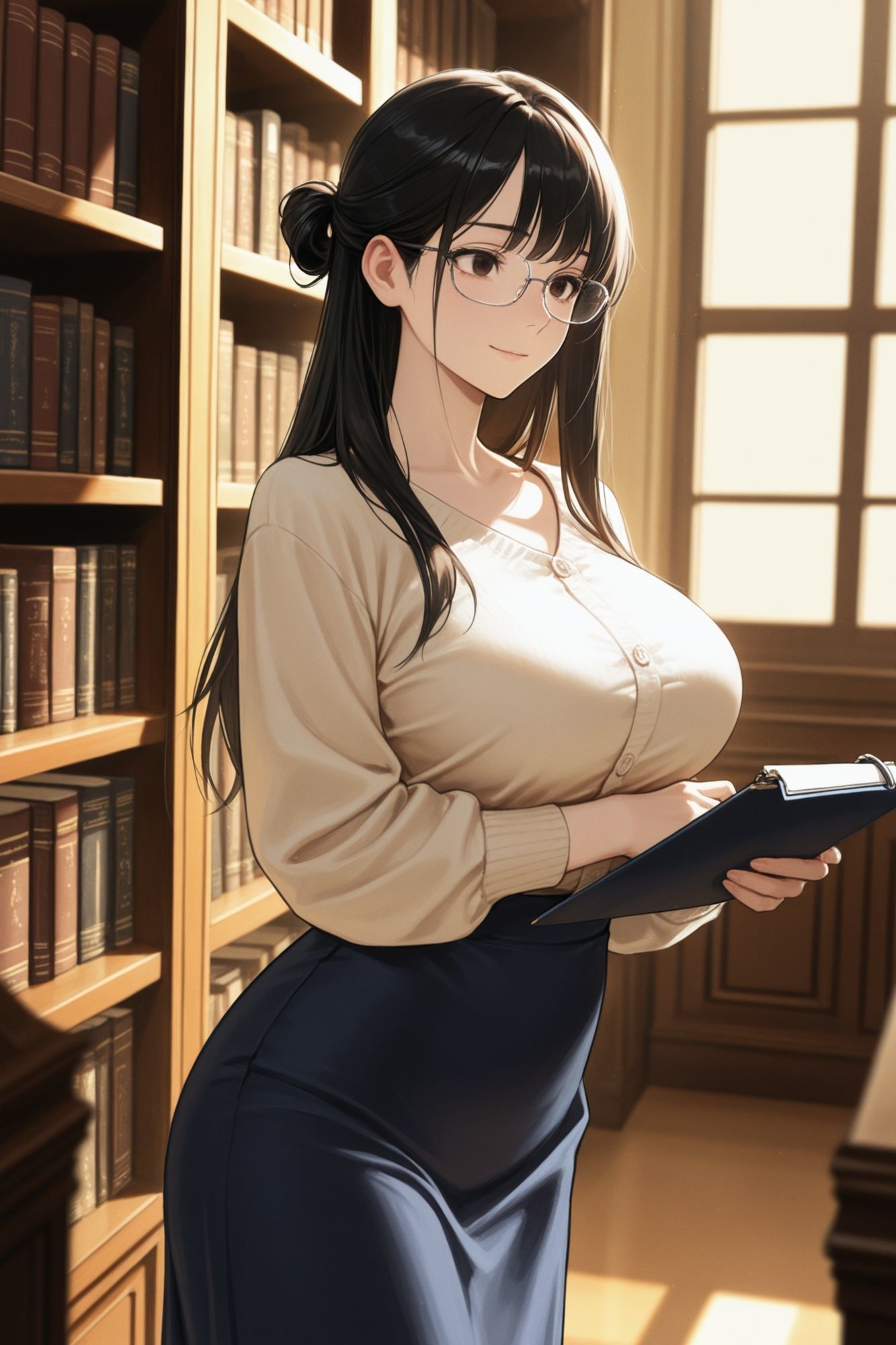 昼は図書館勤務、夜はキャバ嬢――23歳 ひまりの日常【BGM付きフォトストーリー】 - サンプル画像 1