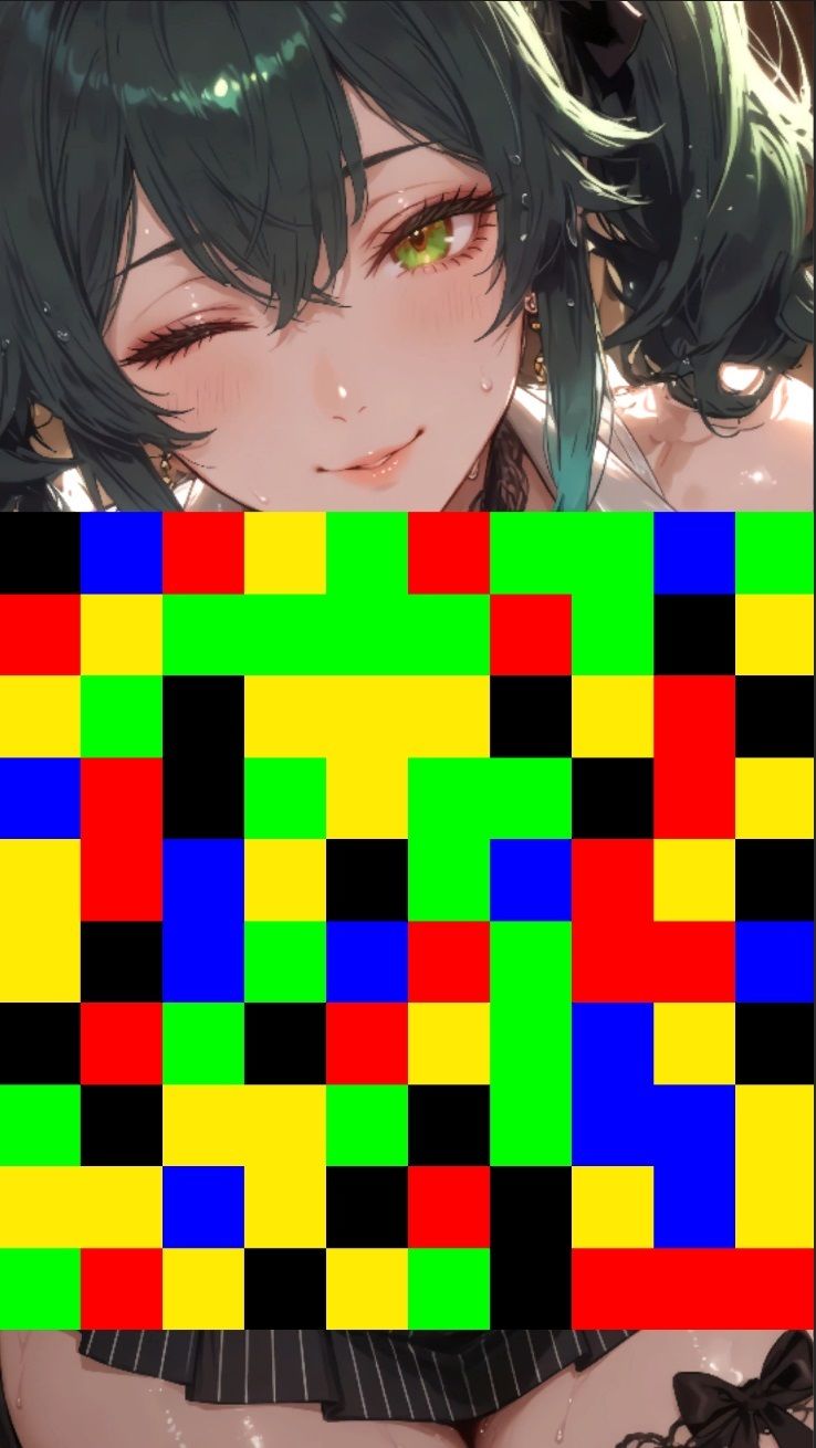 【 シームレス動画・着エロに特化！】もざ消し！ パート3 〜モザイク風ブロックをなぞって消す爽快パズルゲーム〜 - サンプル画像 3