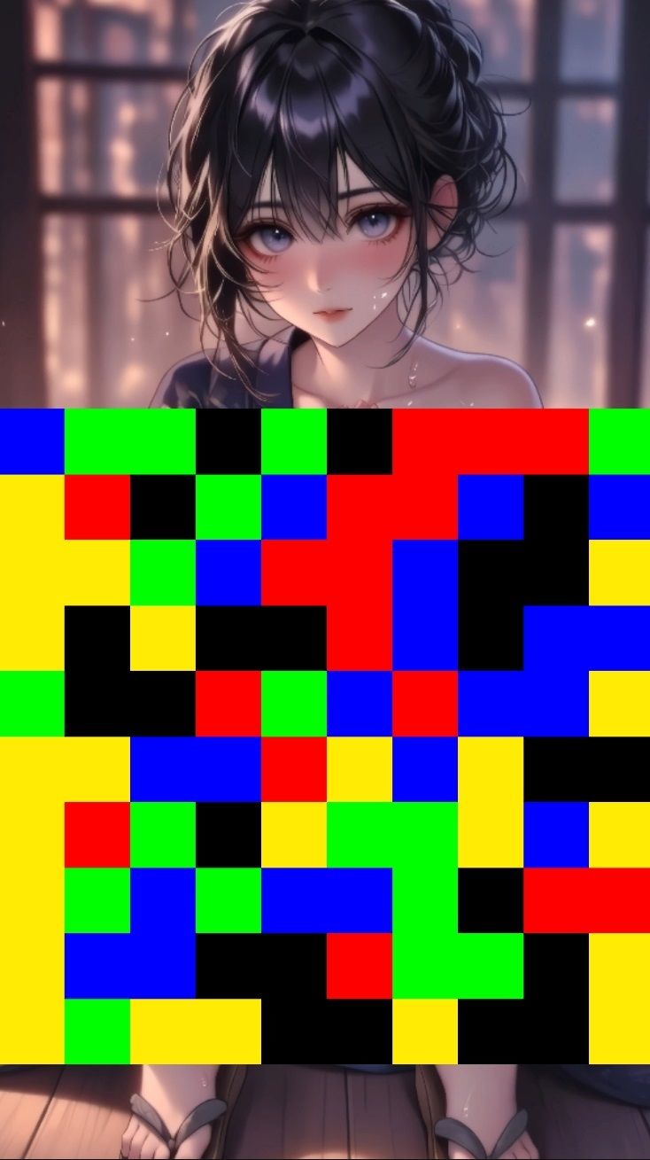 【 シームレス動画・着エロに特化！】もざ消し！ パート3 〜モザイク風ブロックをなぞって消す爽快パズルゲーム〜 - サンプル画像 4