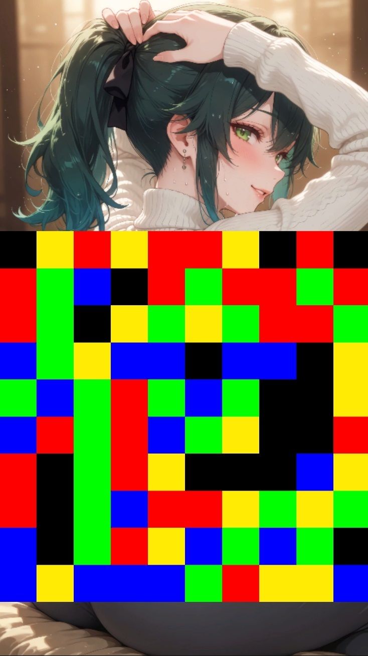 【 シームレス動画・着エロに特化！】もざ消し！ パート4 〜モザイク風ブロックをなぞって消す爽快パズルゲーム〜 - サンプル画像 3