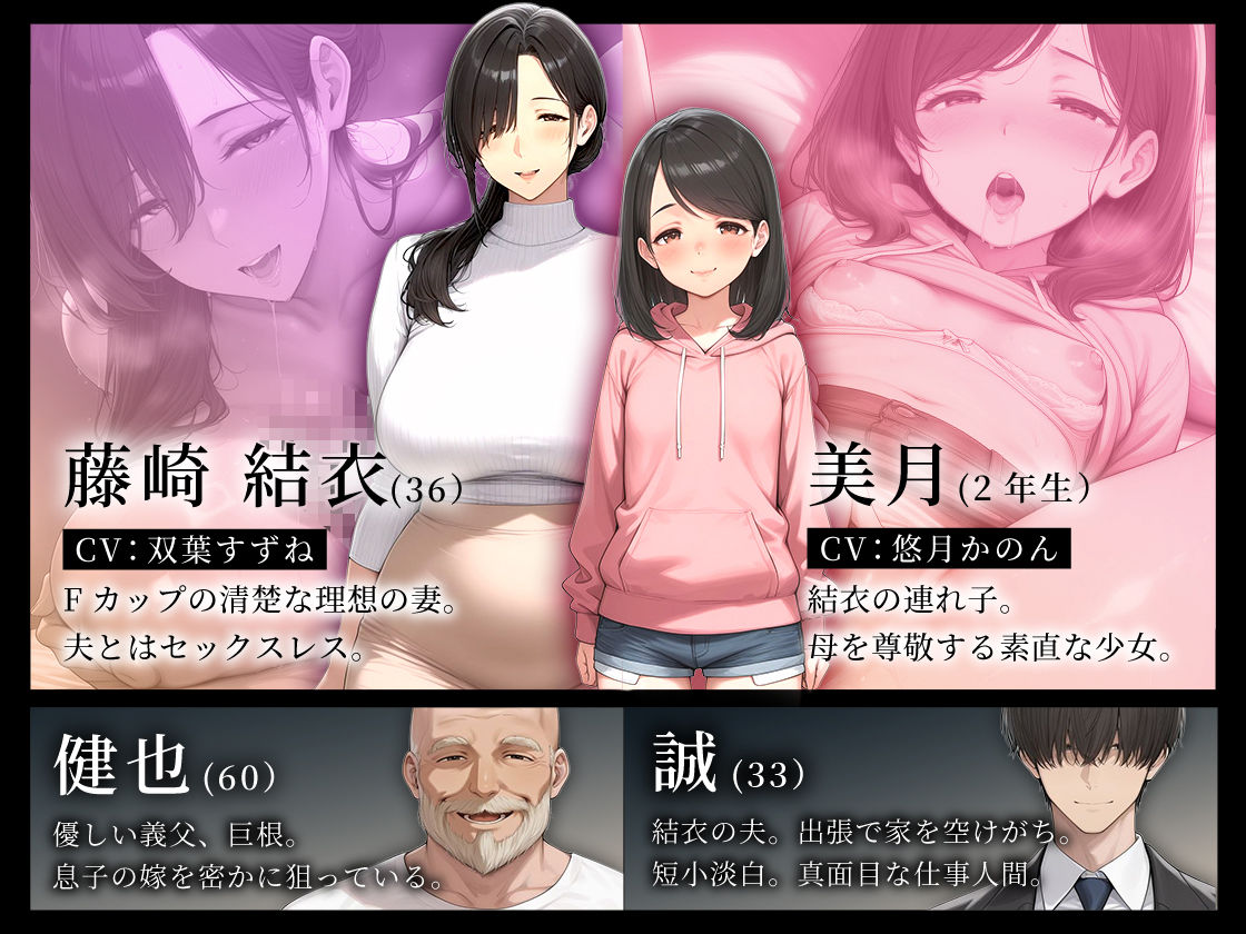 【おさわり×RPG】義父にポルチオ調教でNTRされた人妻が娘も巻き込んで親子丼で種付けされた話_前編 - サンプル画像 2
