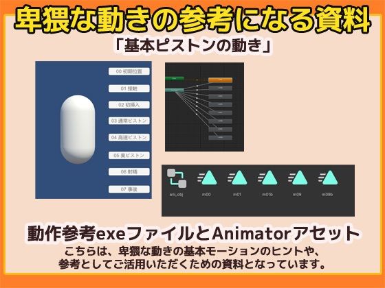 Unity「基本ピストンの動き」（Animation）・動き参考資料〜商用成人利用OKの著作権フリー - サンプル画像 1
