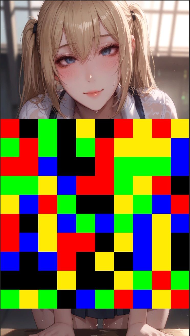【 シームレス動画・着エロに特化！】もざ消し！ パート5 〜モザイク風ブロックをなぞって消す爽快パズルゲーム〜 - サンプル画像 2