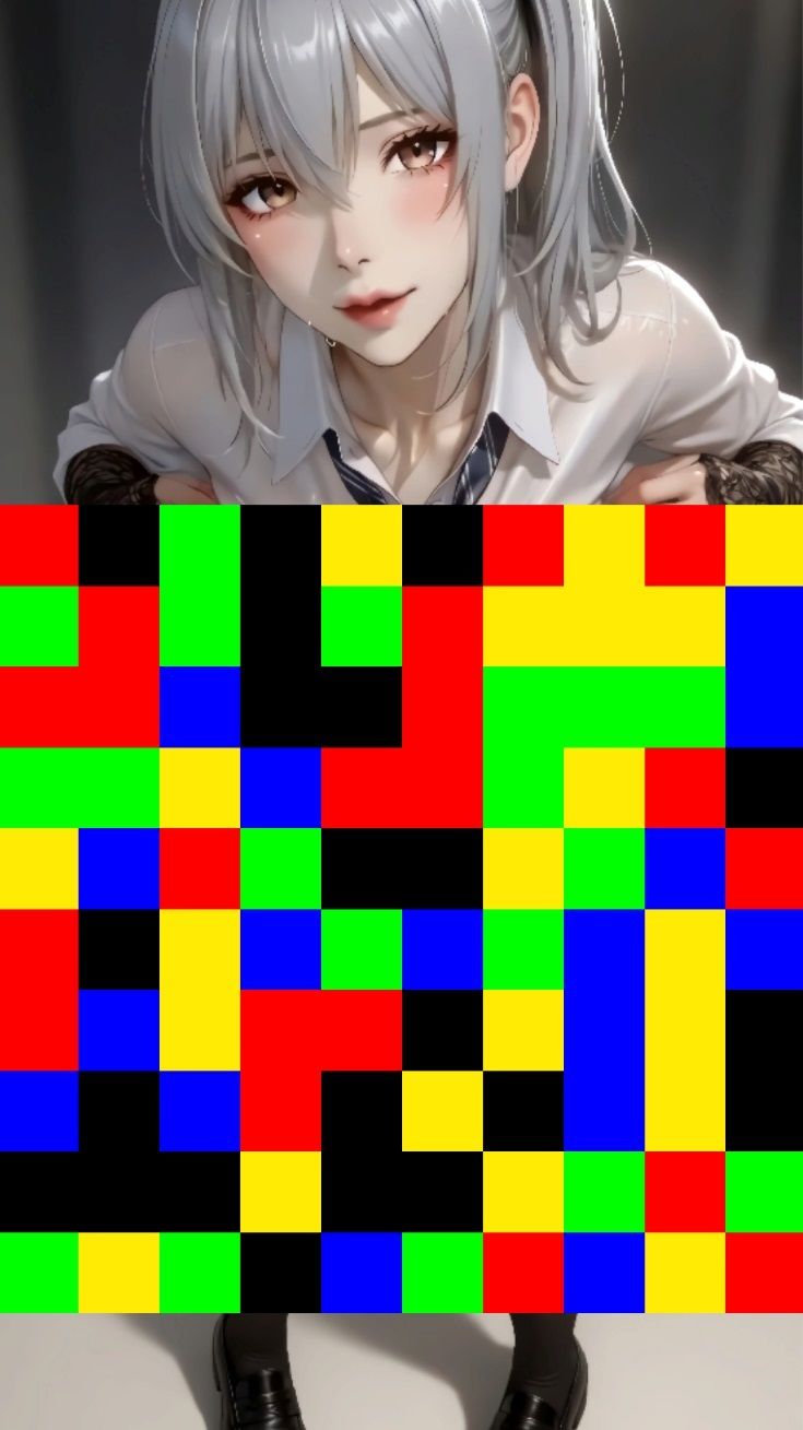【 シームレス動画・着エロに特化！】もざ消し！ パート5 〜モザイク風ブロックをなぞって消す爽快パズルゲーム〜 - サンプル画像 3