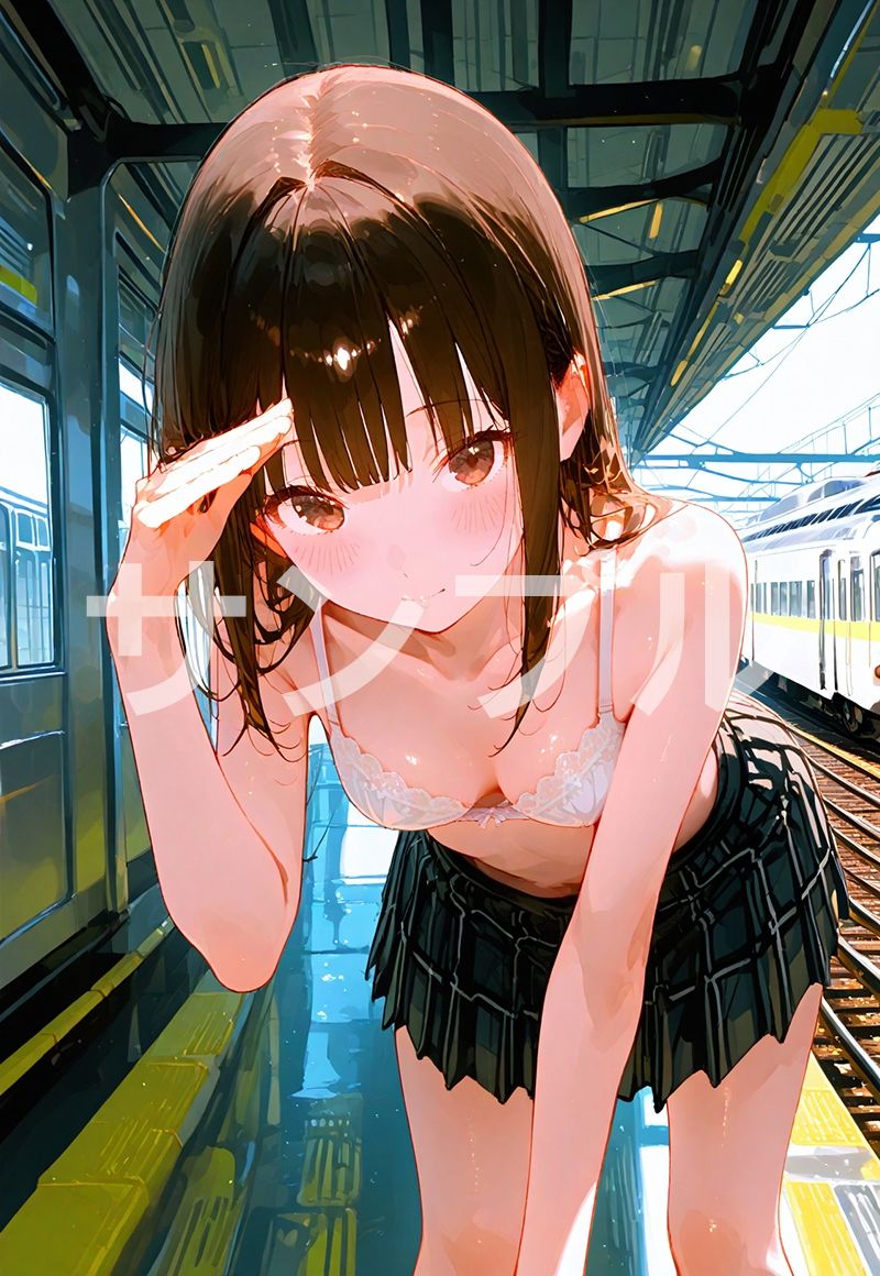 駅で見つけたかわいいコと！？ 脱衣ブロック崩し - サンプル画像 1