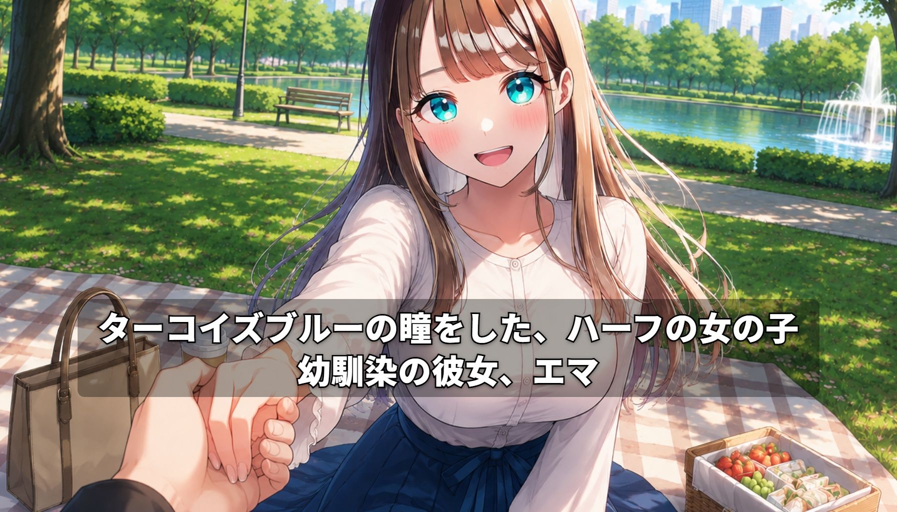 【GAME】ターコイズアイズの巨乳ハーフ彼女がおじさんに寝取られた話 - サンプル画像 1