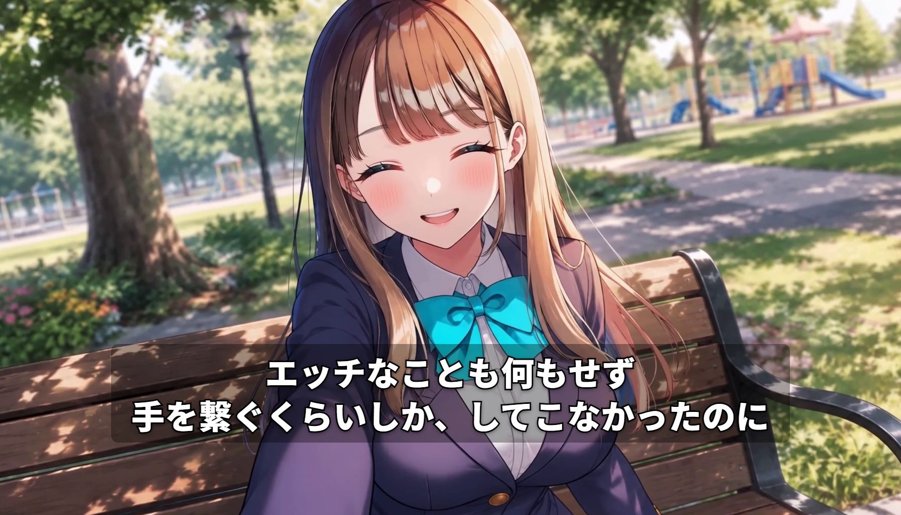 【GAME】ターコイズアイズの巨乳ハーフ彼女がおじさんに寝取られた話 - サンプル画像 2