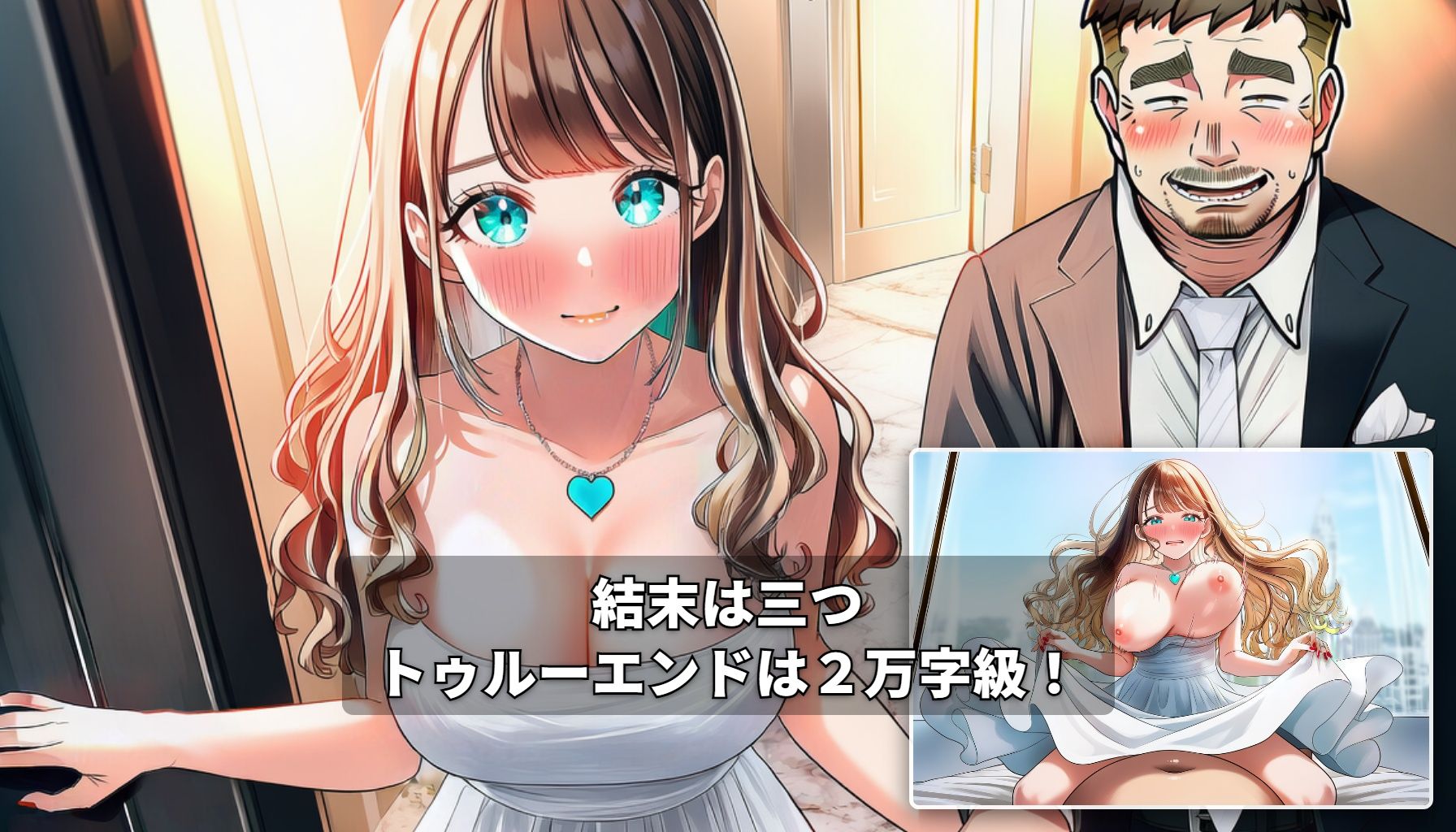 【GAME】ターコイズアイズの巨乳ハーフ彼女がおじさんに寝取られた話 - サンプル画像 7