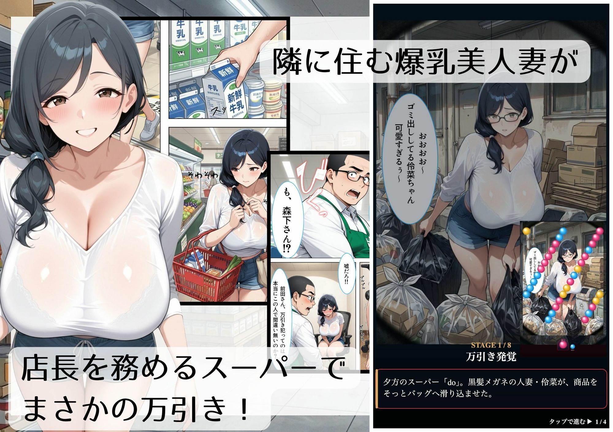 爆乳マン引き主婦 〜憧れの人妻に体で制裁させる〜 - サンプル画像 1