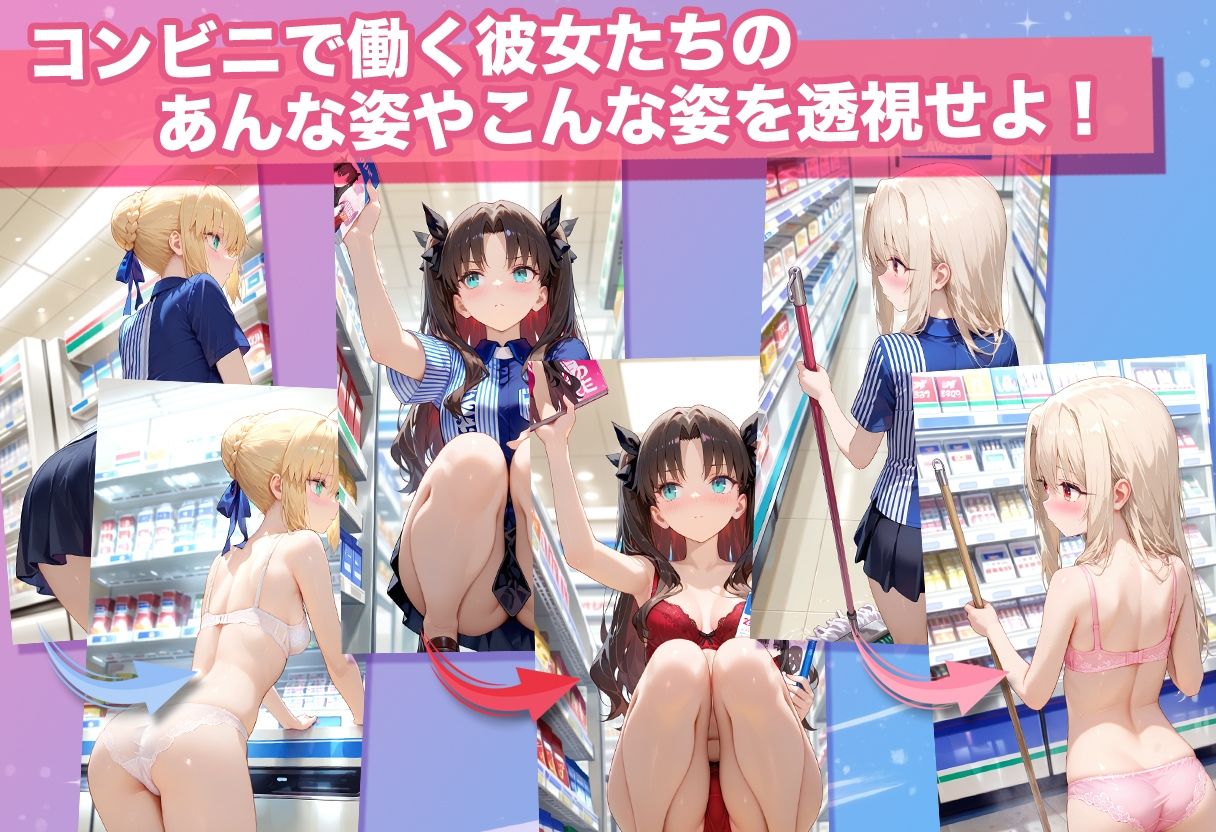 透視カメラ〜コンビニの秘密〜 セイバー・凛・イリヤ編 - サンプル画像 3