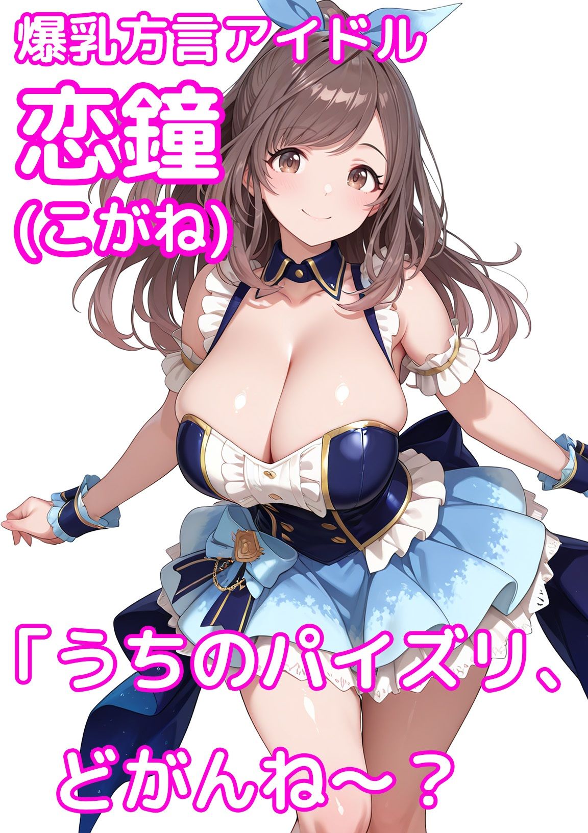 【動くパイズリぶっかけ】月の岡に降る恋の鐘 〜爆乳方言アイドルにパイズリしてもらい、好きなタイミングでぶっかけ顔射して、射精後の余韻シーンも60fpsぬるぬる動画で楽しめるミニゲーム〜 - サンプル画像 2