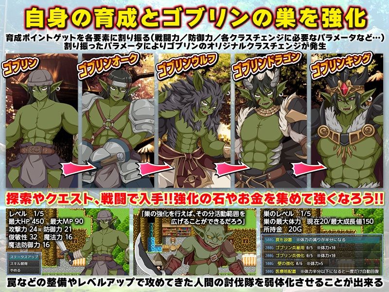 ゴブリンワールド  〜ゴブリン育成オープンワールドSLG〜 - サンプル画像 3