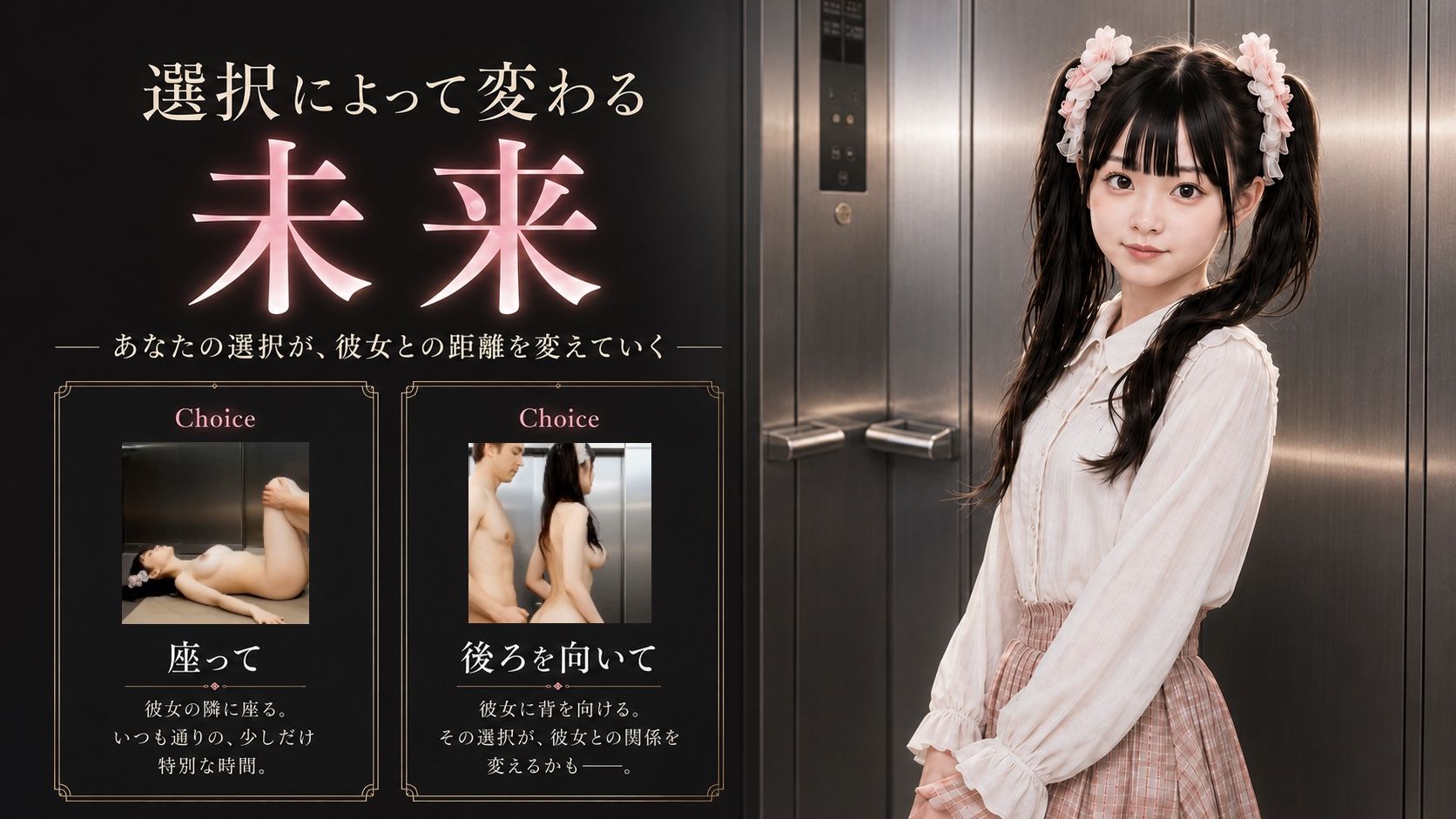 【フル実写動画】密室エレベーターに閉じ込められヤリマン巨乳人妻/ギャル/アイドルと中出しセックスした件 - サンプル画像 5