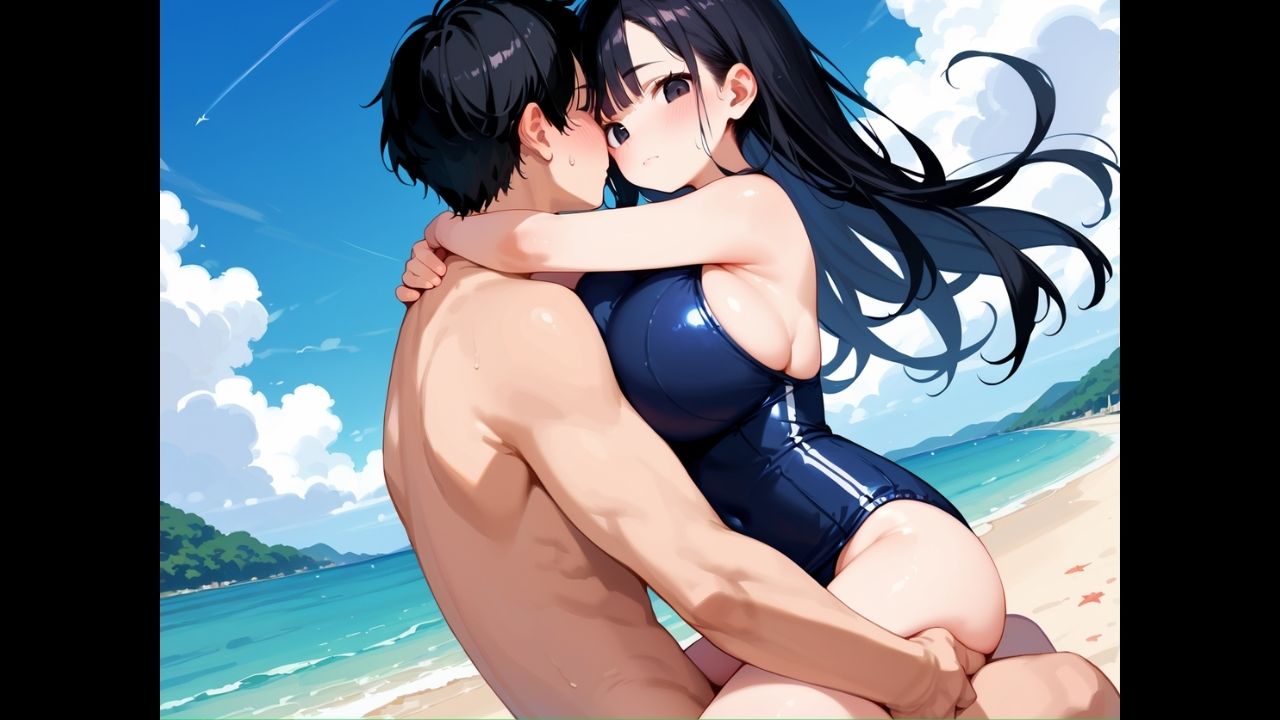 無口な爆乳スク水彼女は、俺の前でだけ乱れる〜二人きりの海で中出し。潮騒と、寡黙な君〜 - サンプル画像 7