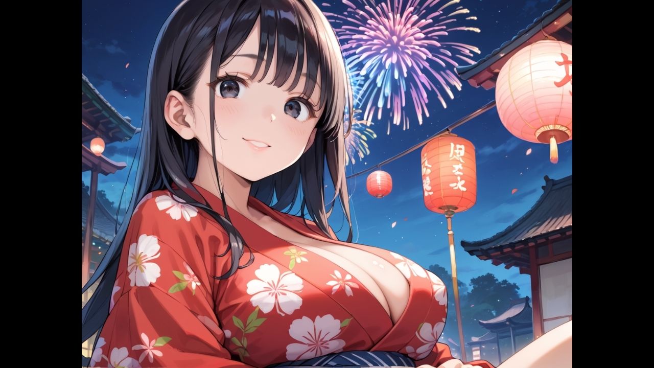 爆乳浴衣の肉食彼女と、夏祭りの夜に貪り中出しH。 - サンプル画像 2