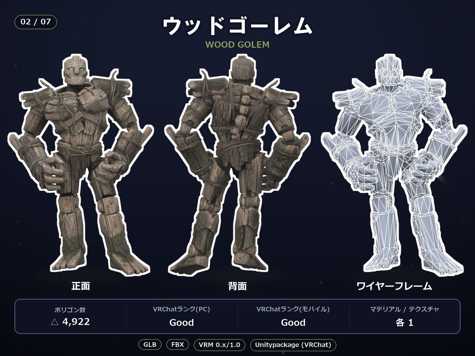 軽量3Dモデル素材集 ゴーレム7種セット - サンプル画像 3