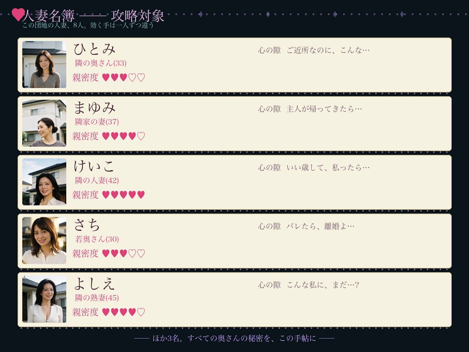隣の奥さん堕とし手帖 - サンプル画像 1