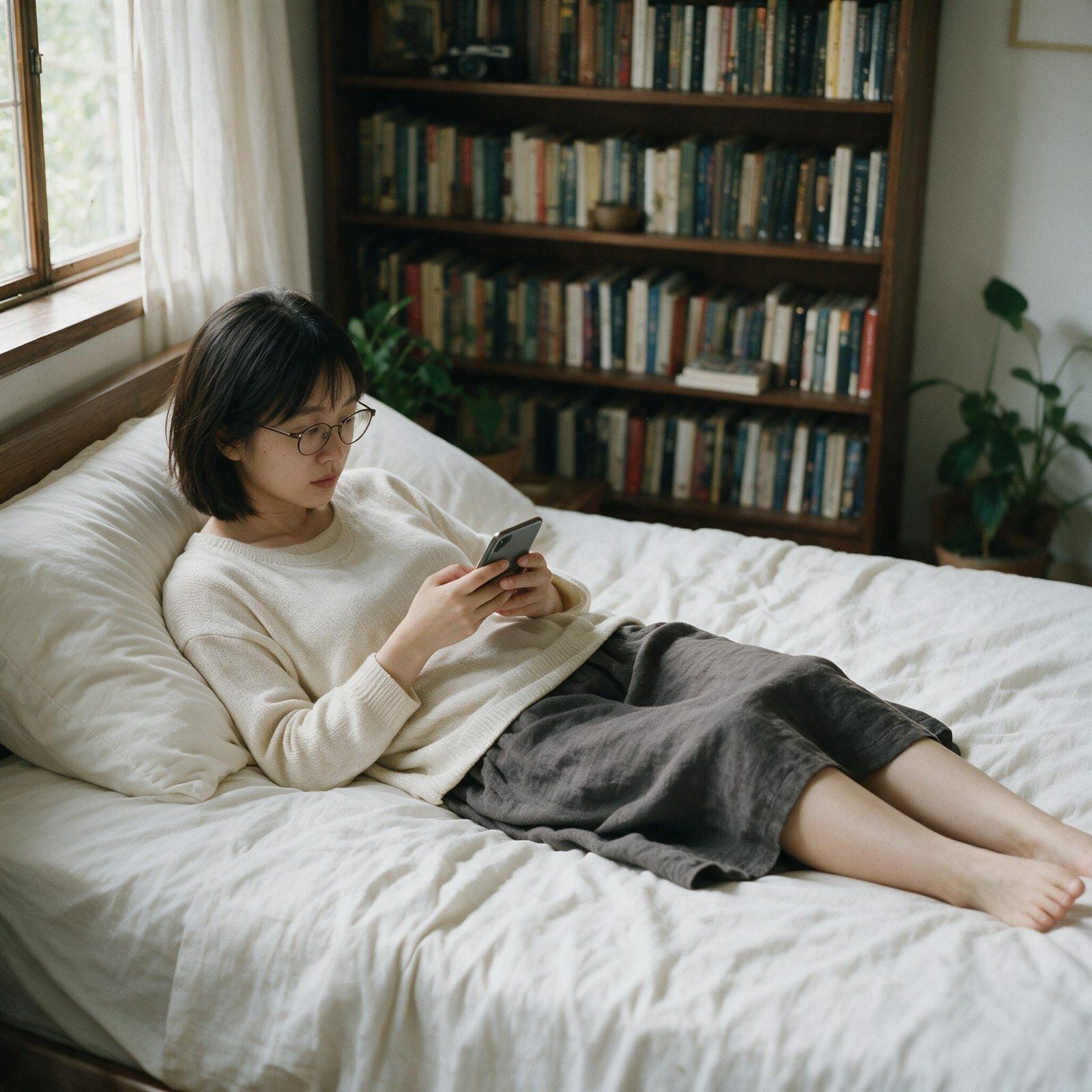＜実写級＞露出を上げると見えるもの・眼鏡の文系女子（24）の部屋 28本 - サンプル画像 3