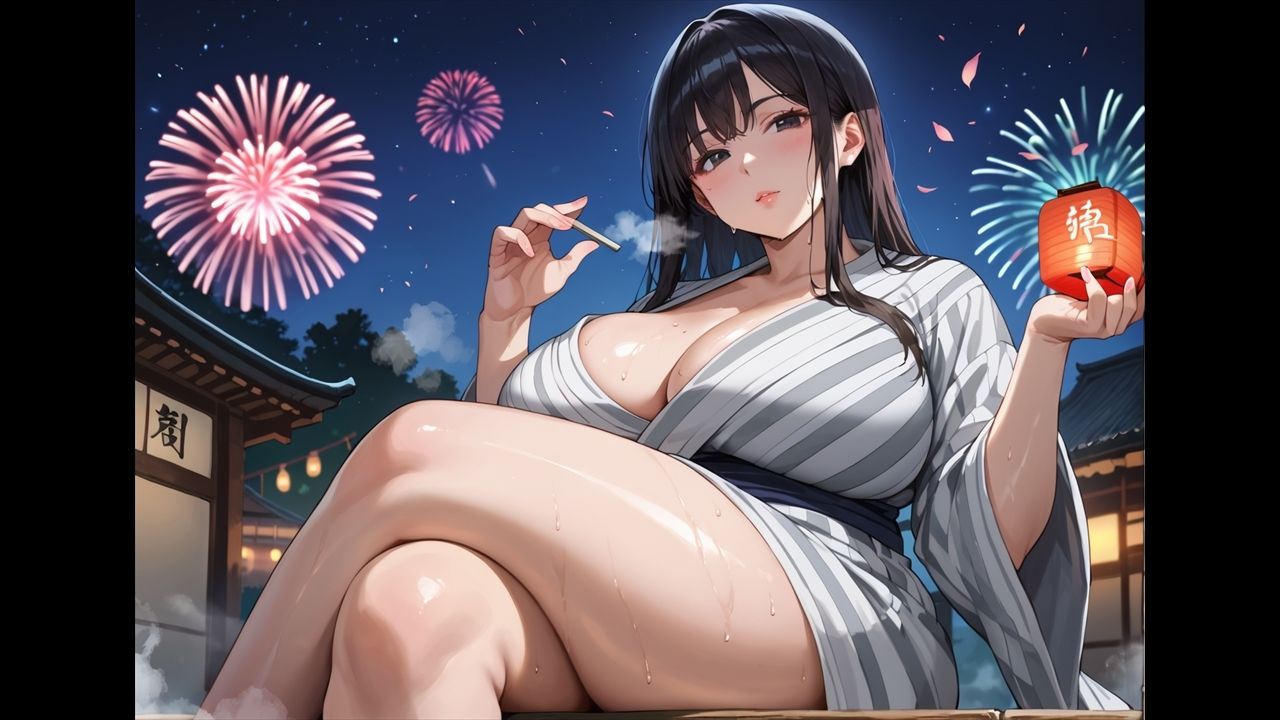 むちむち浴衣の女上司と快楽の花火。 - サンプル画像 1