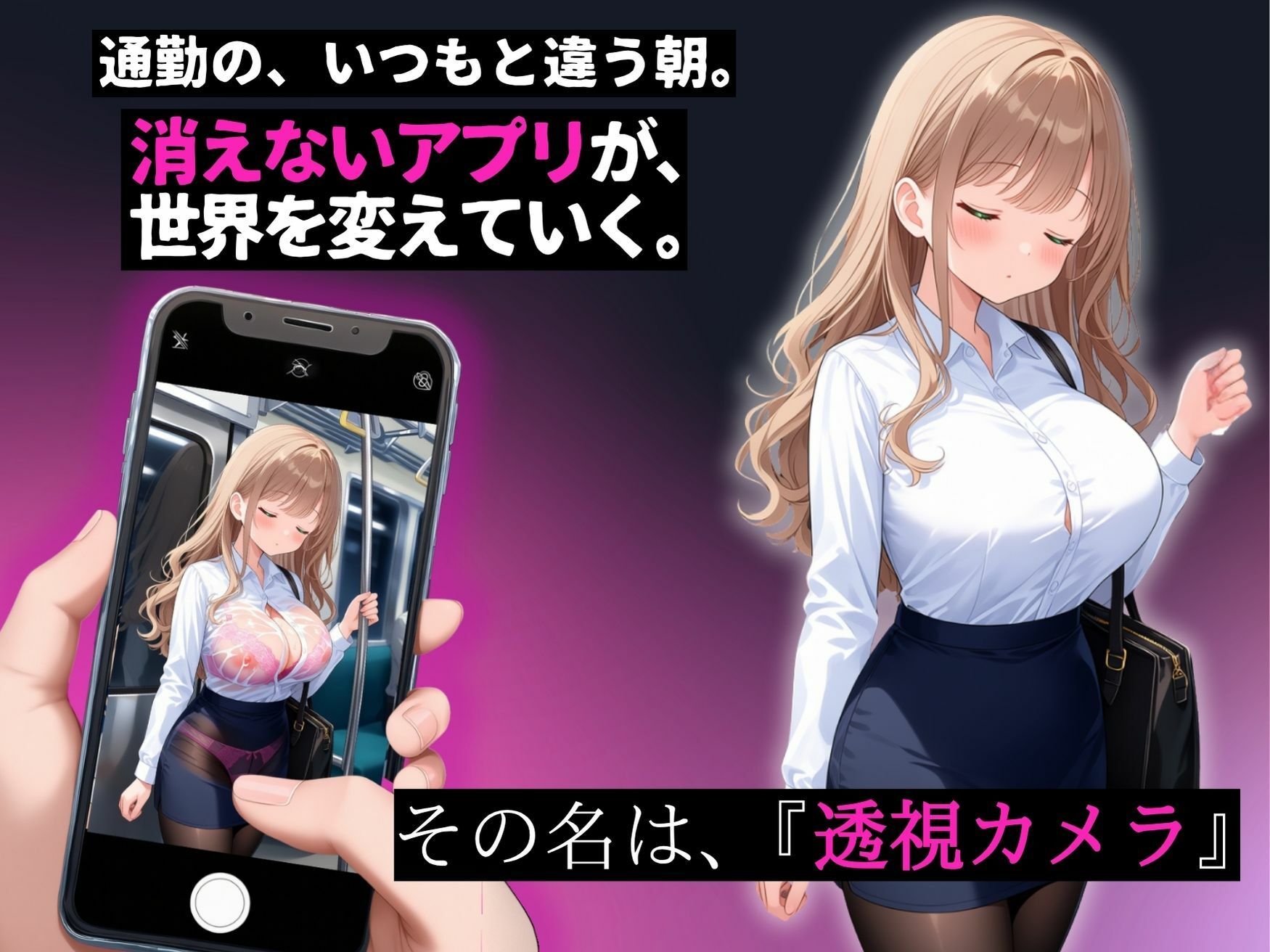 【スマホ対応】透視×時間停止 止まらない欲望と止まった時間〜通勤OL編〜 - サンプル画像 1
