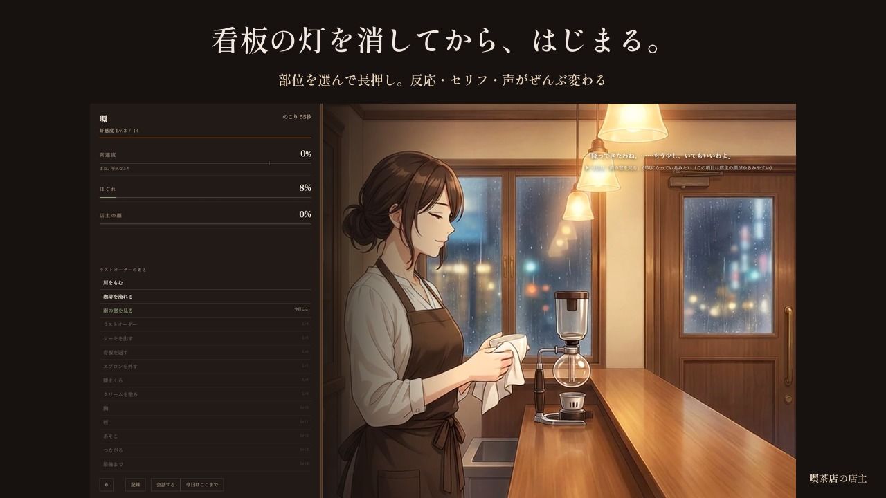 七年「いつもの」しか言わせない喫茶店の奥さん 〜ラストオーダーのあと、鍵を閉められた〜 - サンプル画像 2