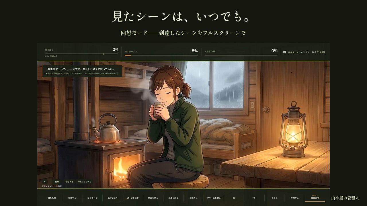 宿泊客には笑顔だけの山小屋の管理人さん 〜下山できない二日間、ストーブの前で〜 - サンプル画像 8