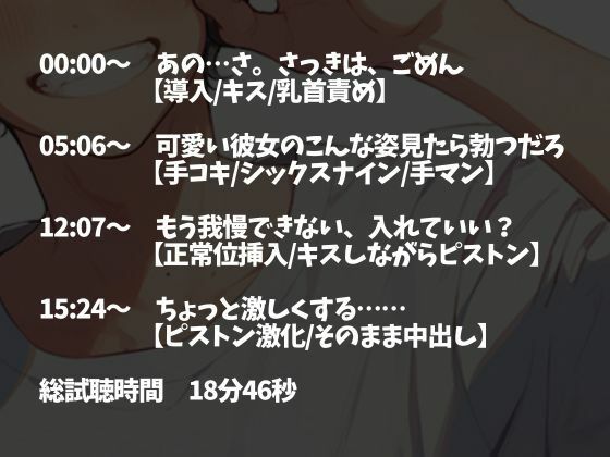 「さっきはごめん。」ケンカのあとはあま〜いエッチで仲直りのはずが…？〜イジワルな彼の激ピストンで連続絶頂〜（CV:立花おしょう×シナリオ:悠希） - サンプル画像 2