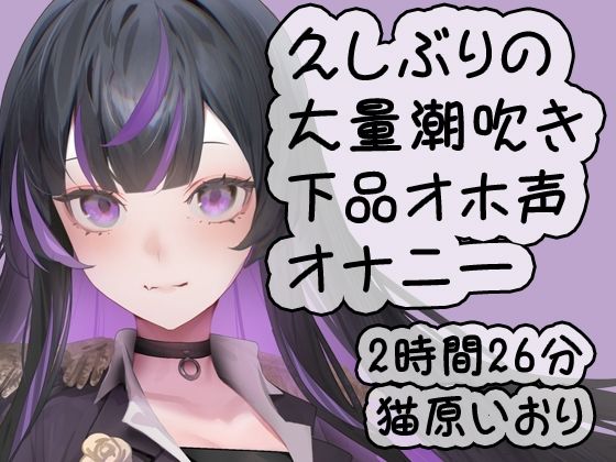 久しぶりの大量潮吹き下品オホ声ダラダラオナニー/猫原いおり - サンプル画像 1