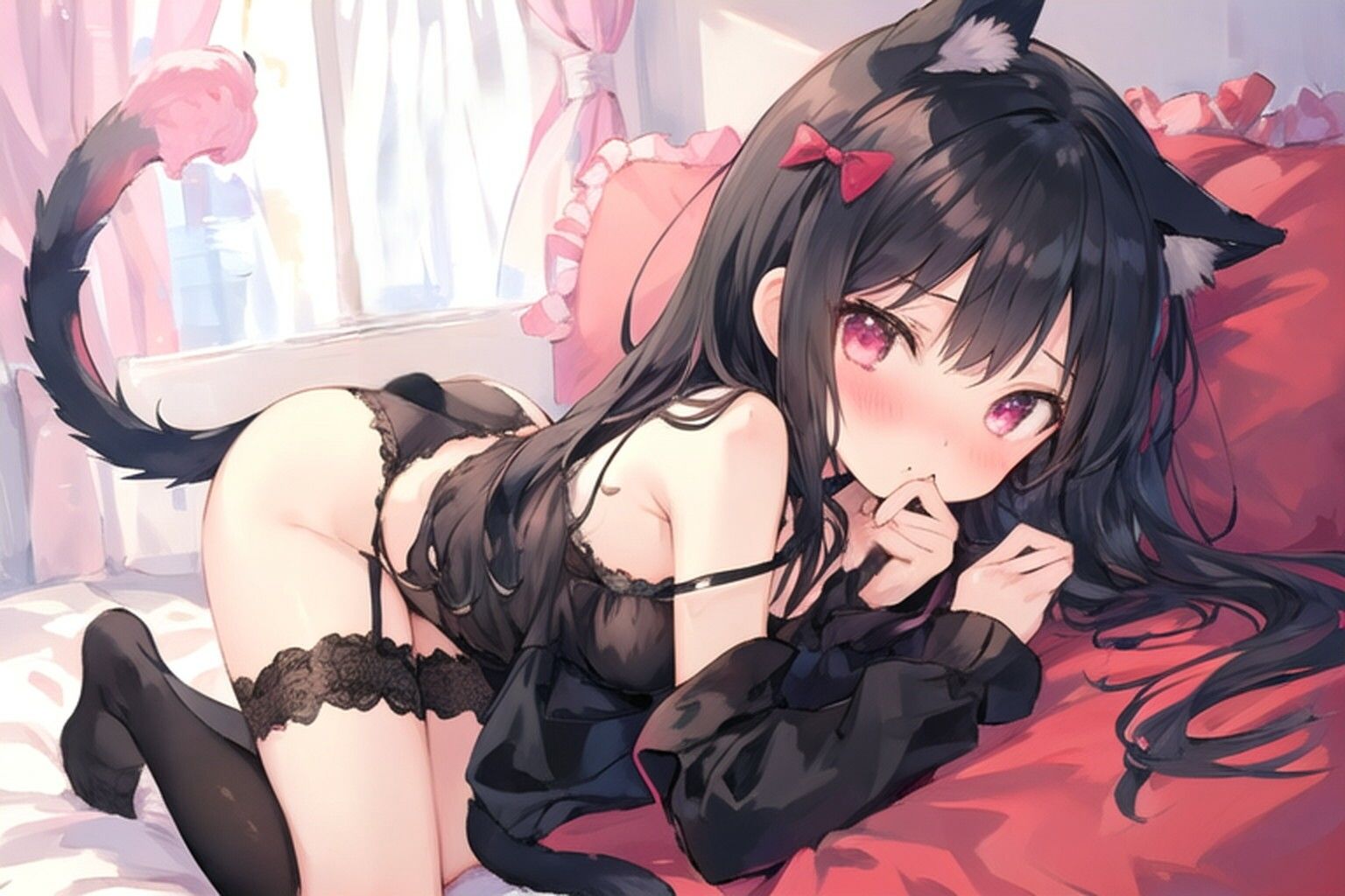 同棲している猫耳の女の子が、疲れたアナタにいっぱい甘えて、ちょっとイジワルに癒してくれる - サンプル画像 1